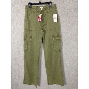 Roxy Juniors' Come and Chill Mid-Rise Cargo Pants Green Size Extra Small NWT's